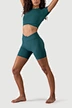 green crop t shirt